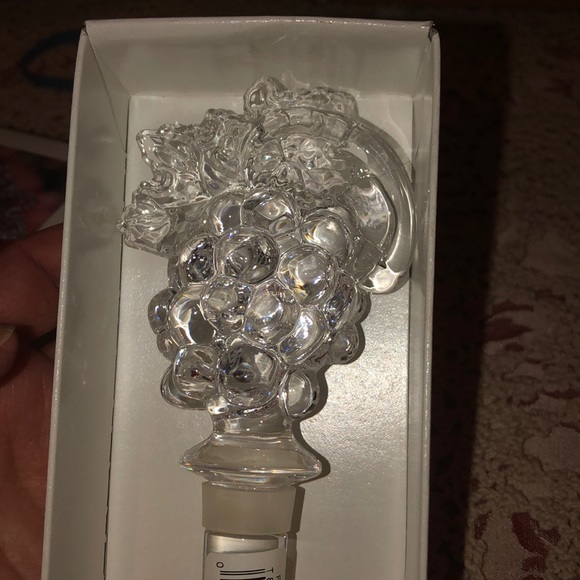 Vintage 1990s Mikasa Austrian Crystal Grape Wine Stopper Fruit Collection, NIB - Picture 3 of 9